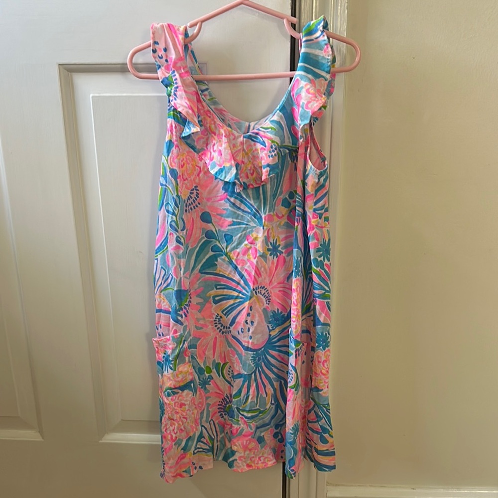 Floral Ruffle Sleeveless Dress